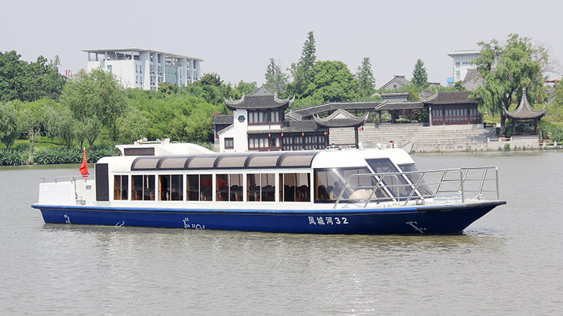 東方1880鋼質(zhì)全通透游船 雙舷內(nèi)外機